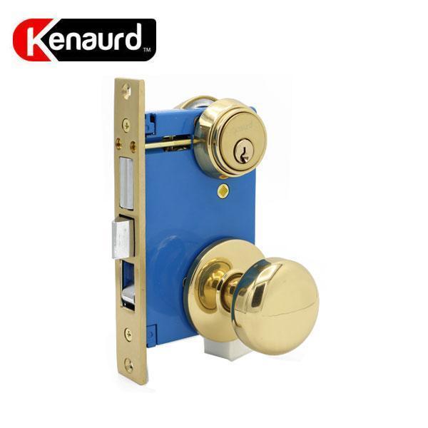 Kenaurd Kenaurd:Double Mortise Lockset Gold (Knob) - SC1 KMLD02-PB-SC1-RH